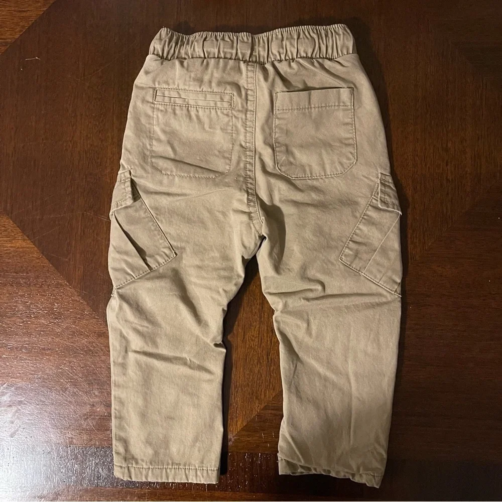 Cat & Jack | soft lined khaki cargo style pants | 18 mo